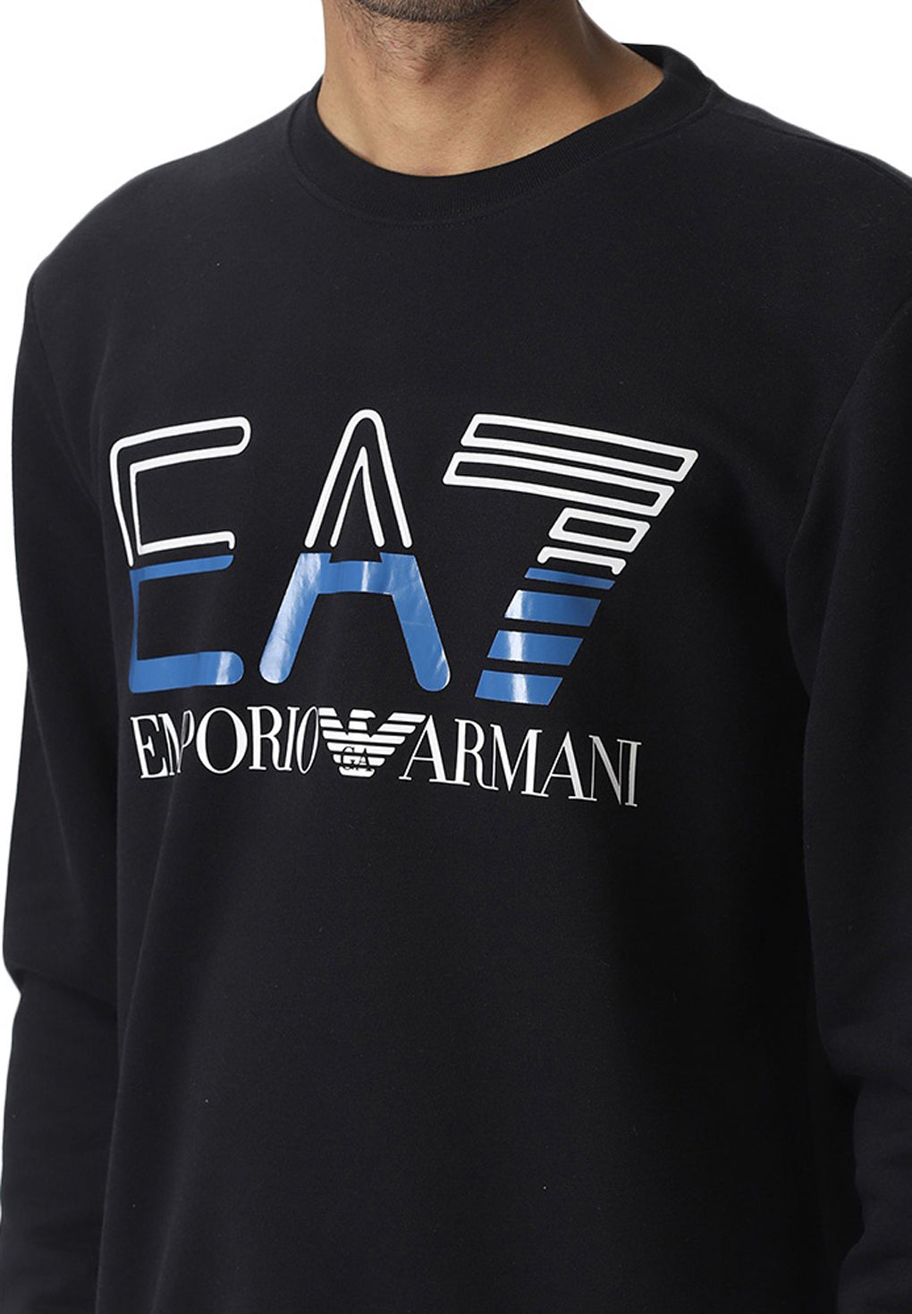 EA7 Cotton-blend hooded Logo Series Sweatshirt