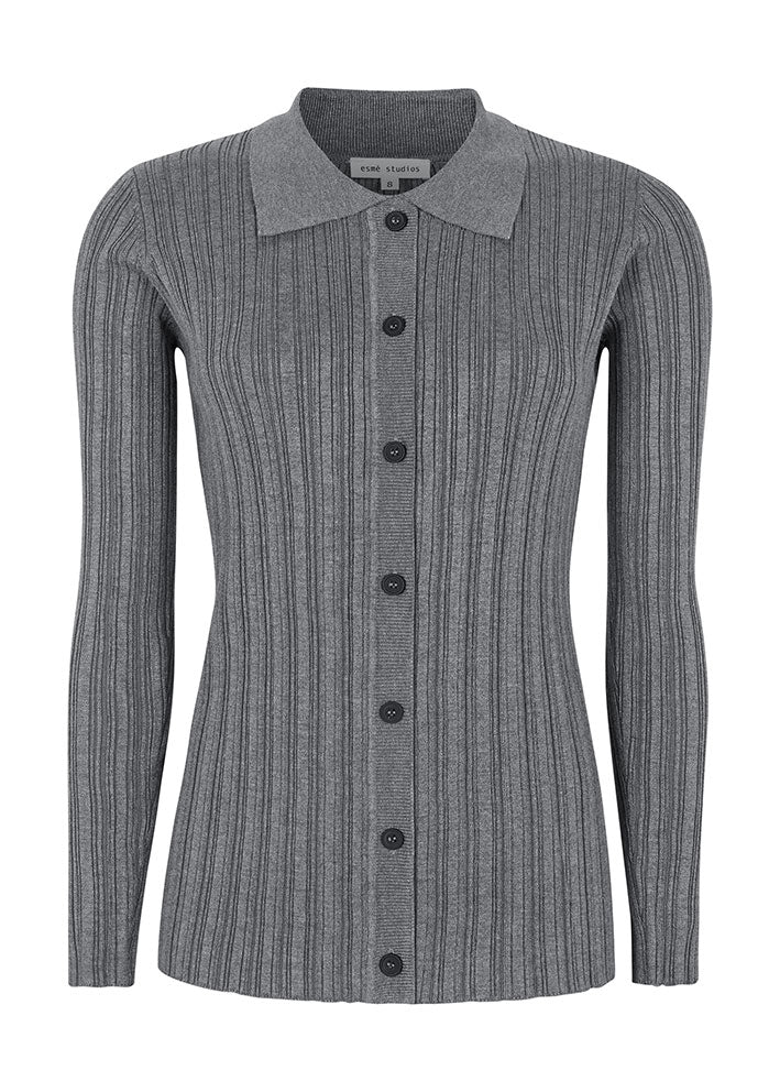 Esmé Studios Medina Cardigan - Gray Melange