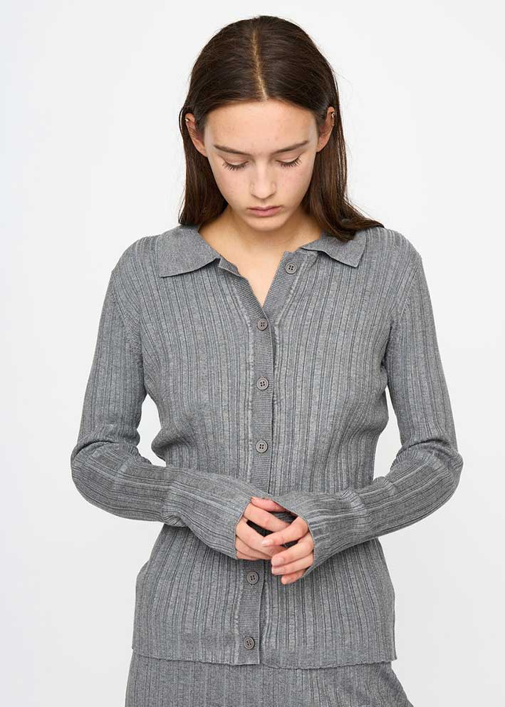 Esmé Studios Medina Cardigan - Gray Melange