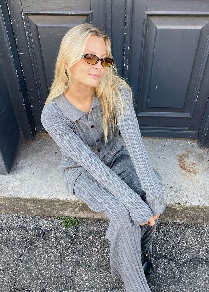 Esmé Studios Medina Cardigan - Gray Melange