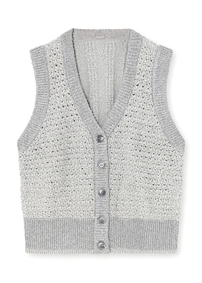 Gustav Demi knit vest 54406 Strik - Steel