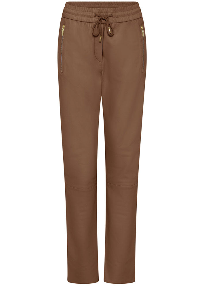 Gustav Lamia leather pants 56033 Skindbukser - Fawn