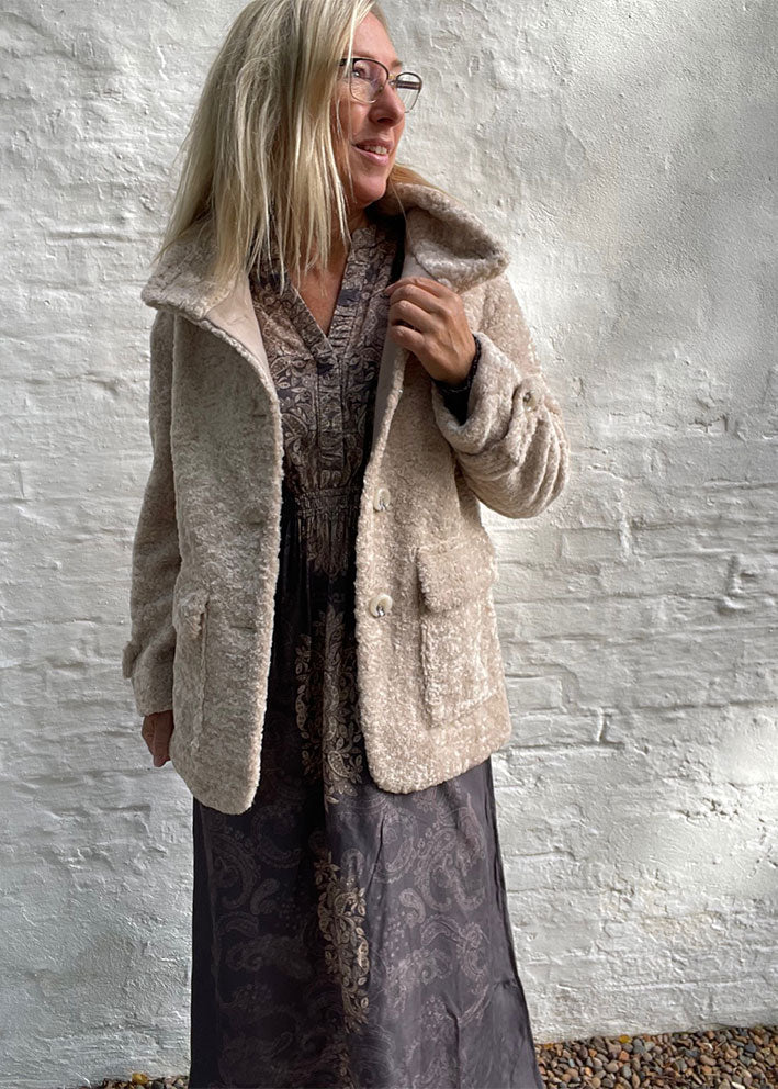 Gustav Maddy fake fur coat 54315-2031 Jakke - Beach Sand