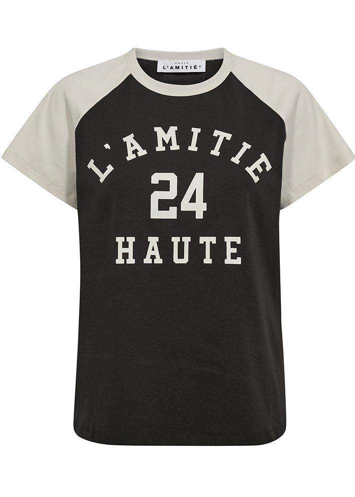 Haute L'amitié Neckline College Tee - Antracit