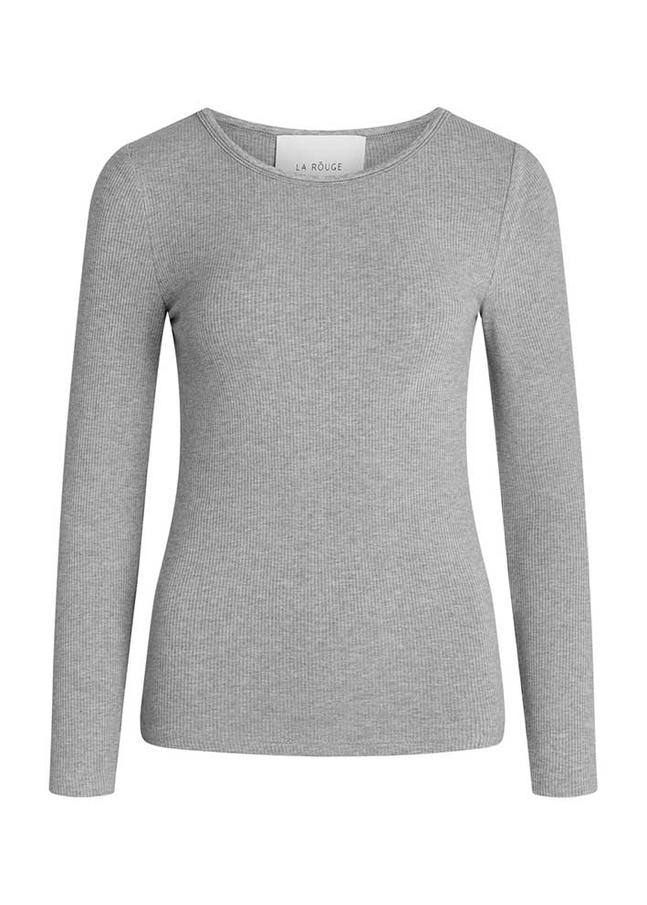 La Rouge Lisa L/S T-shirt - Grey Melange