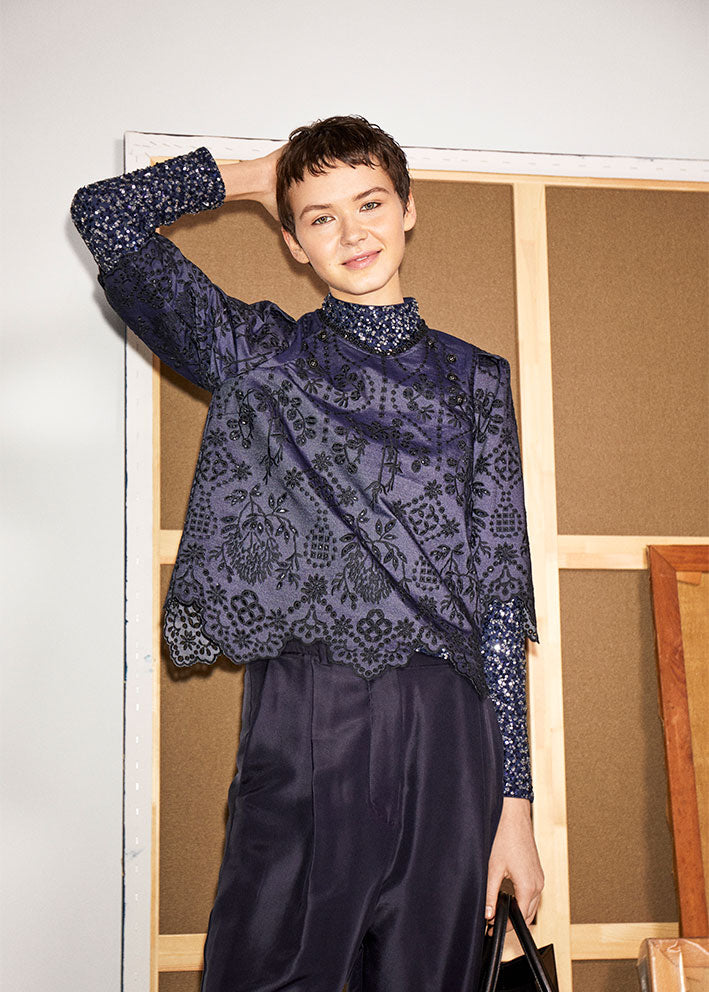 Munthe Sacca Bluse - Indigo Online salg