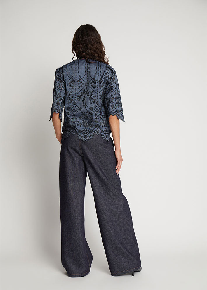 Munthe Sacca Bluse - Indigo Online salg