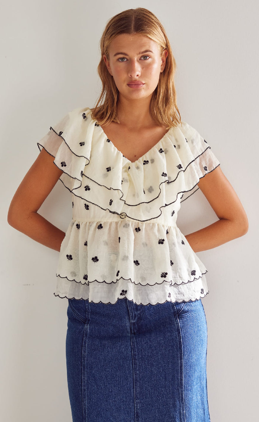 Noella Top - Louisa - Offwhite