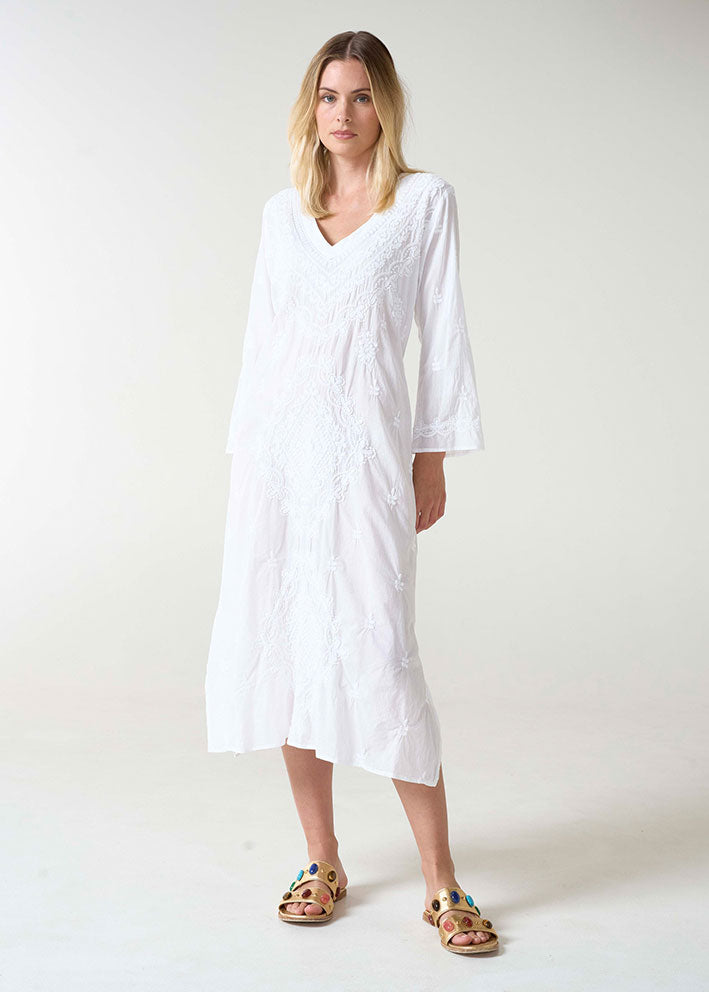 One Season Long Goa Kjole - White