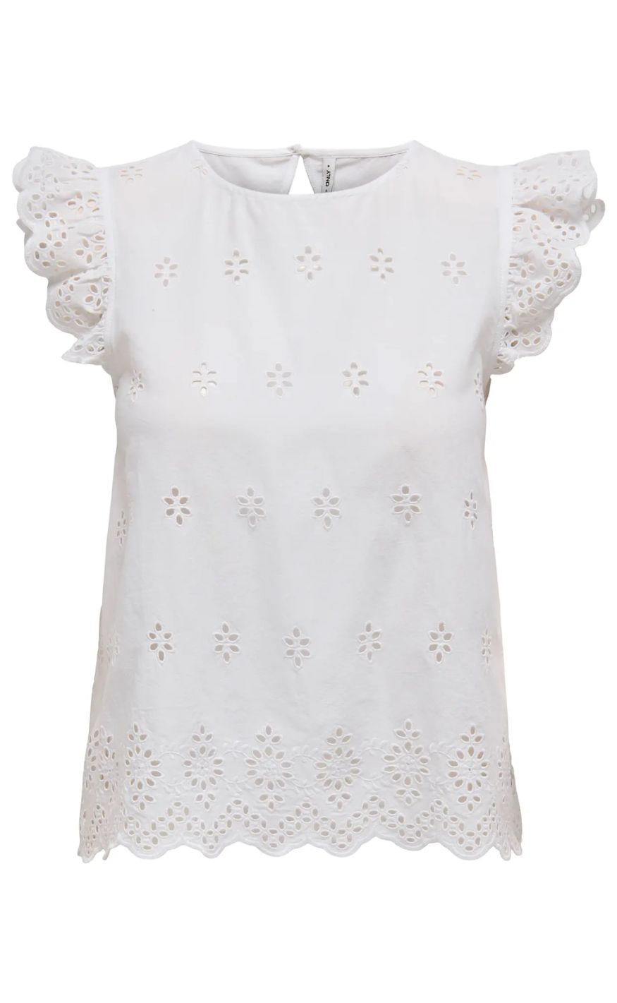 ONLY Top - Lou Life - Bright White