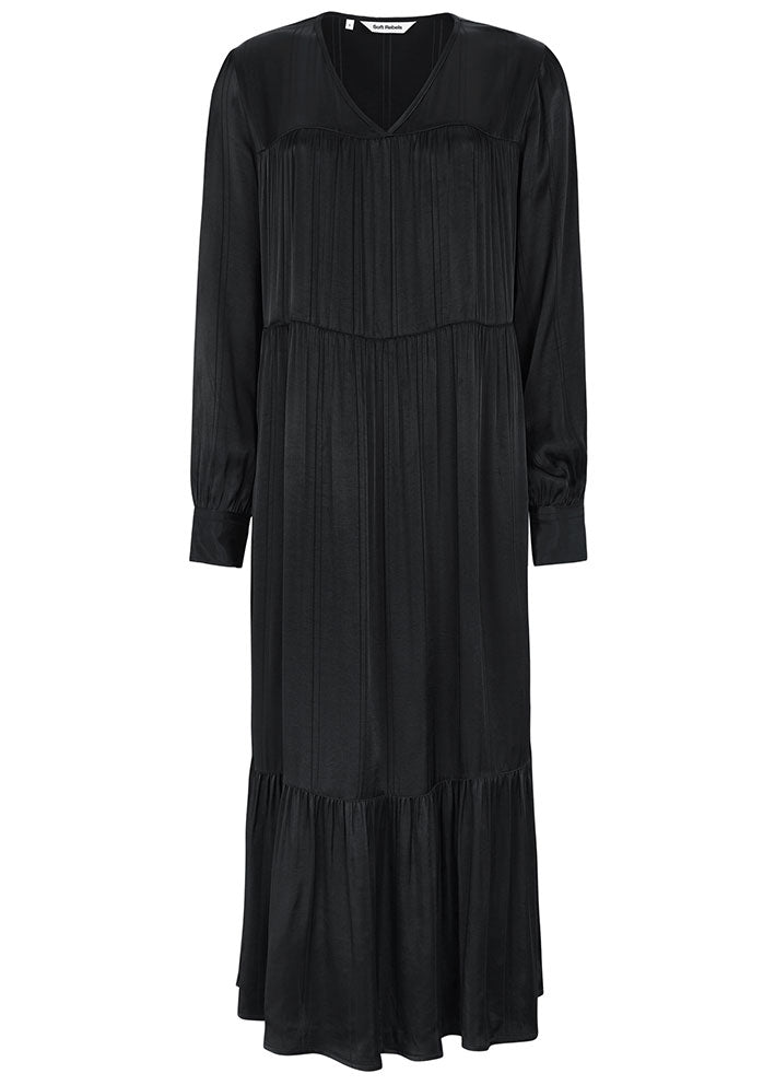Soft Rebels Madelyn Freja Dress SR624-710 Striped Jacquard Black