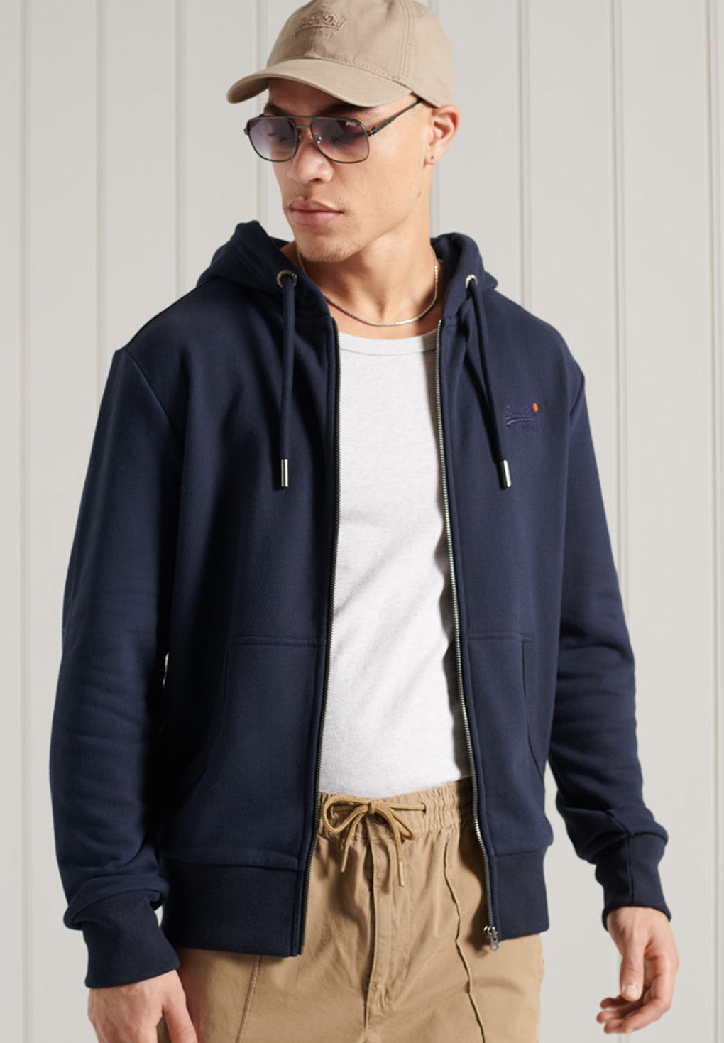 Superdry Orange Label Classic Loopback Zip Hoodie