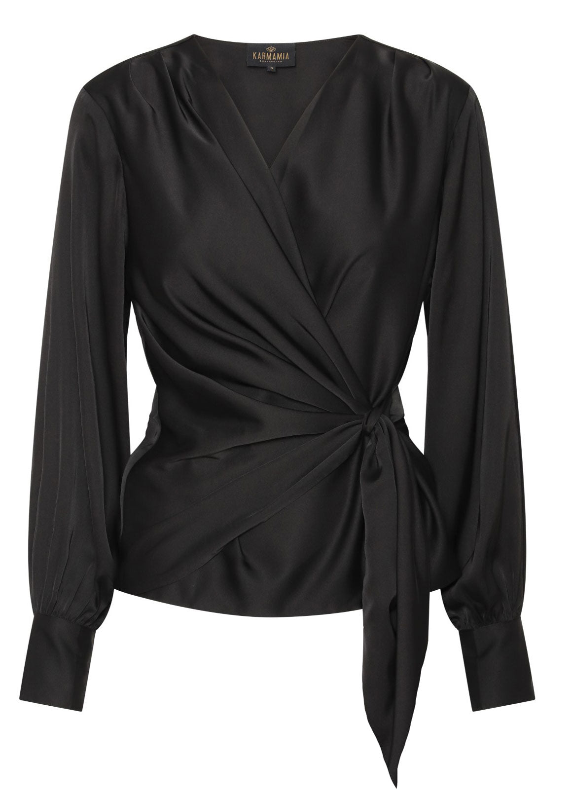 Karmamia Ines Blouse - Slå-om-bluse - Black