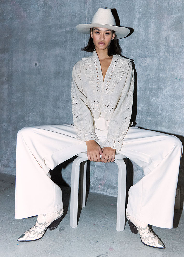 Lollys Laundry Davenport Bluse - Ecru