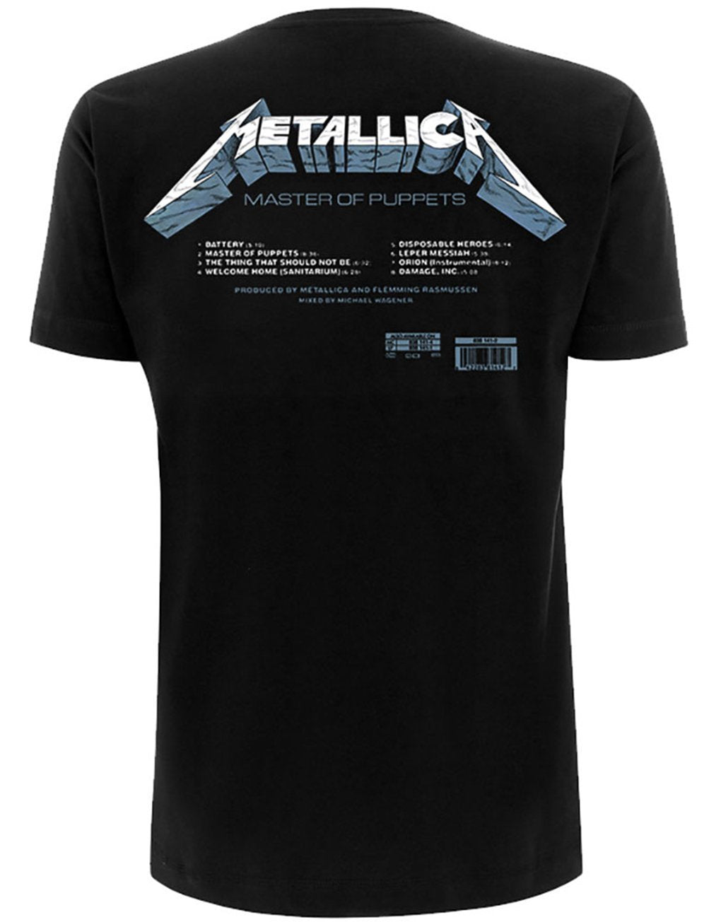 Metallica Master Of Puppets Tracks T-Shirt på udsalg