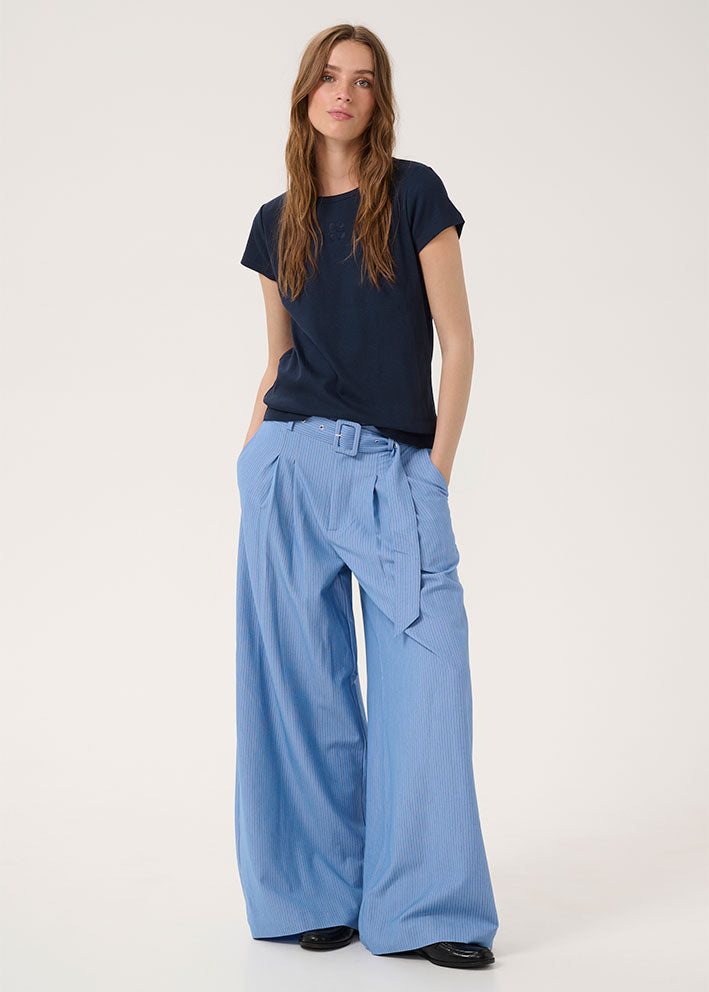My Essential Wardrobe Mandy Logo T-shirt - Dark Sapphire Blue