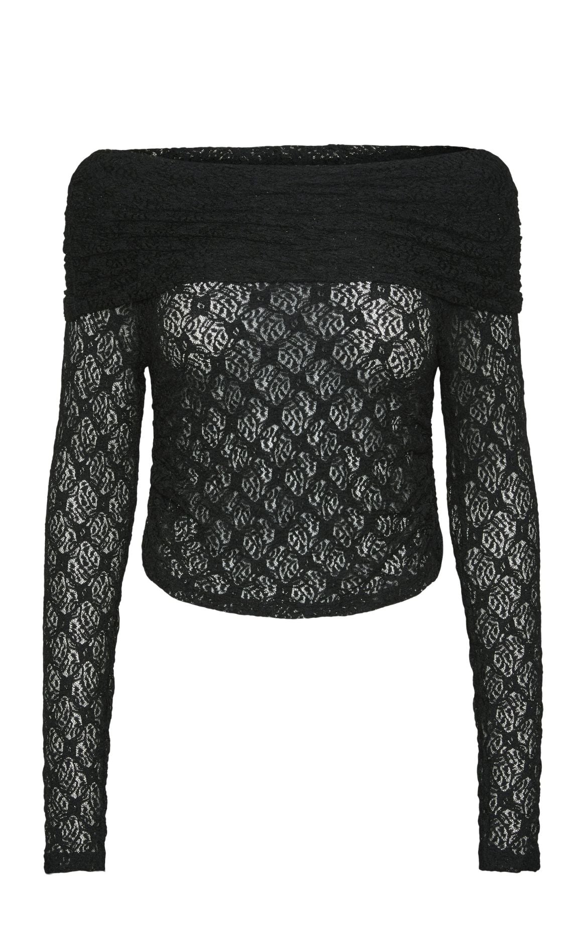 Pieces Bluse - Naya Off Shoulder Lace - Black Online nu