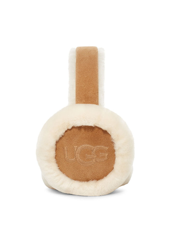 UGG Sheepskin Embroidery Earmuff - Chestnut