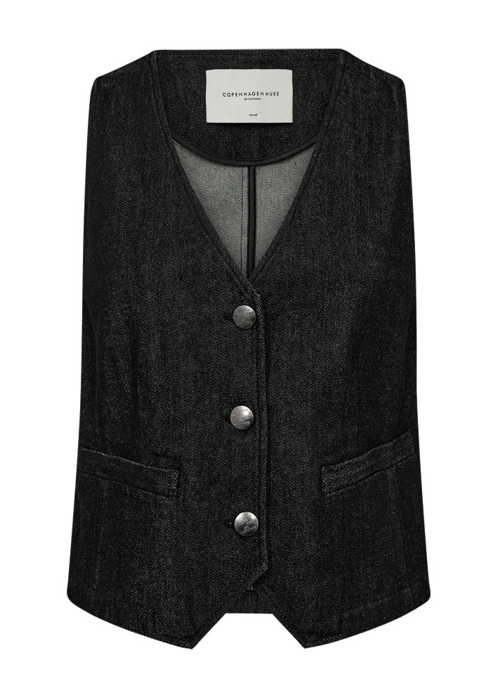 Copenhagen Muse Jean Denim Vest - Washed Black