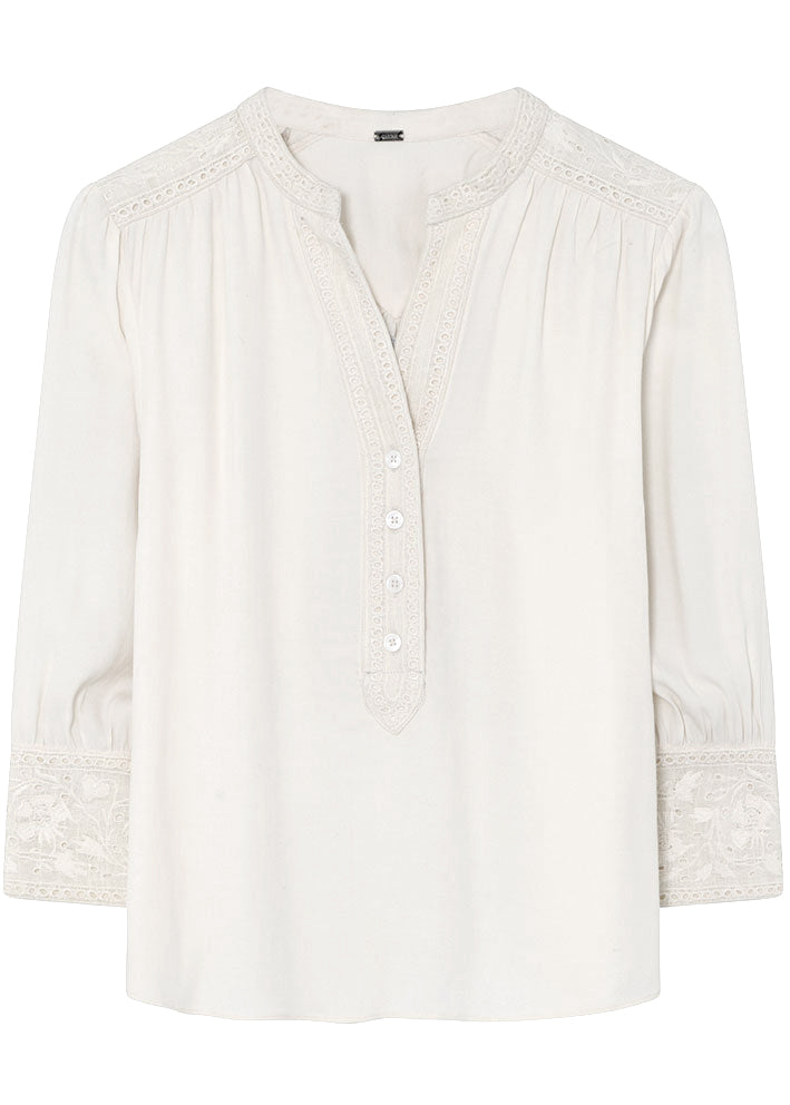 Gustav Jennie embroidery blouse 56643 Antique White
