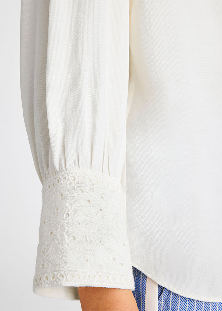 Gustav Jennie embroidery blouse 56643 Antique White
