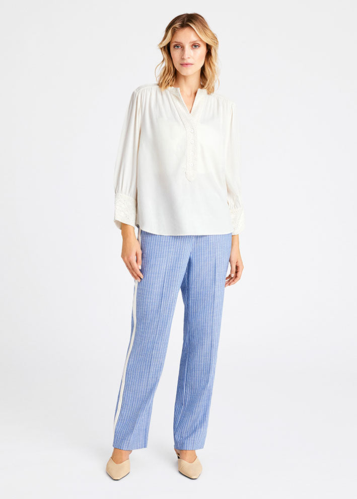 Gustav Jennie embroidery blouse 56643 Antique White