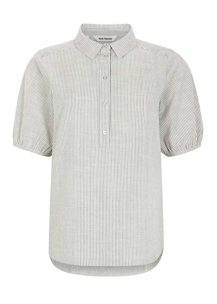 Soft Rebels Ebbi Blouse SR325-707 Arctic Wolf Hot på udsalg