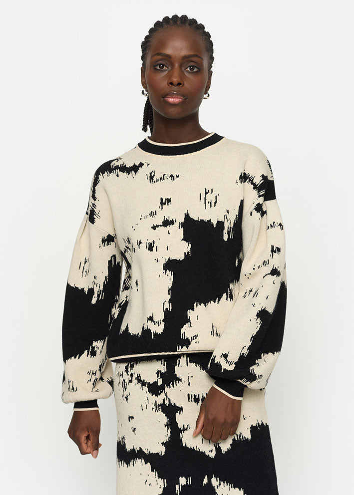 Soft Rebels Rogue Pattern Knit SR524-203 Jacquard Pattern Arctic Wolf