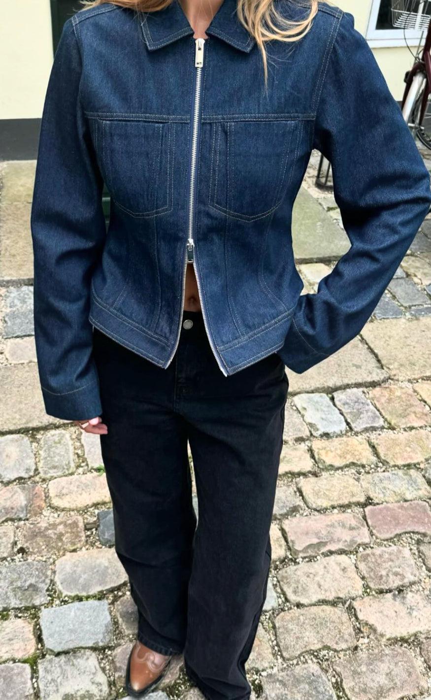 Global Funk Jakke - Delua-G - Dark Unwashed Denim Online