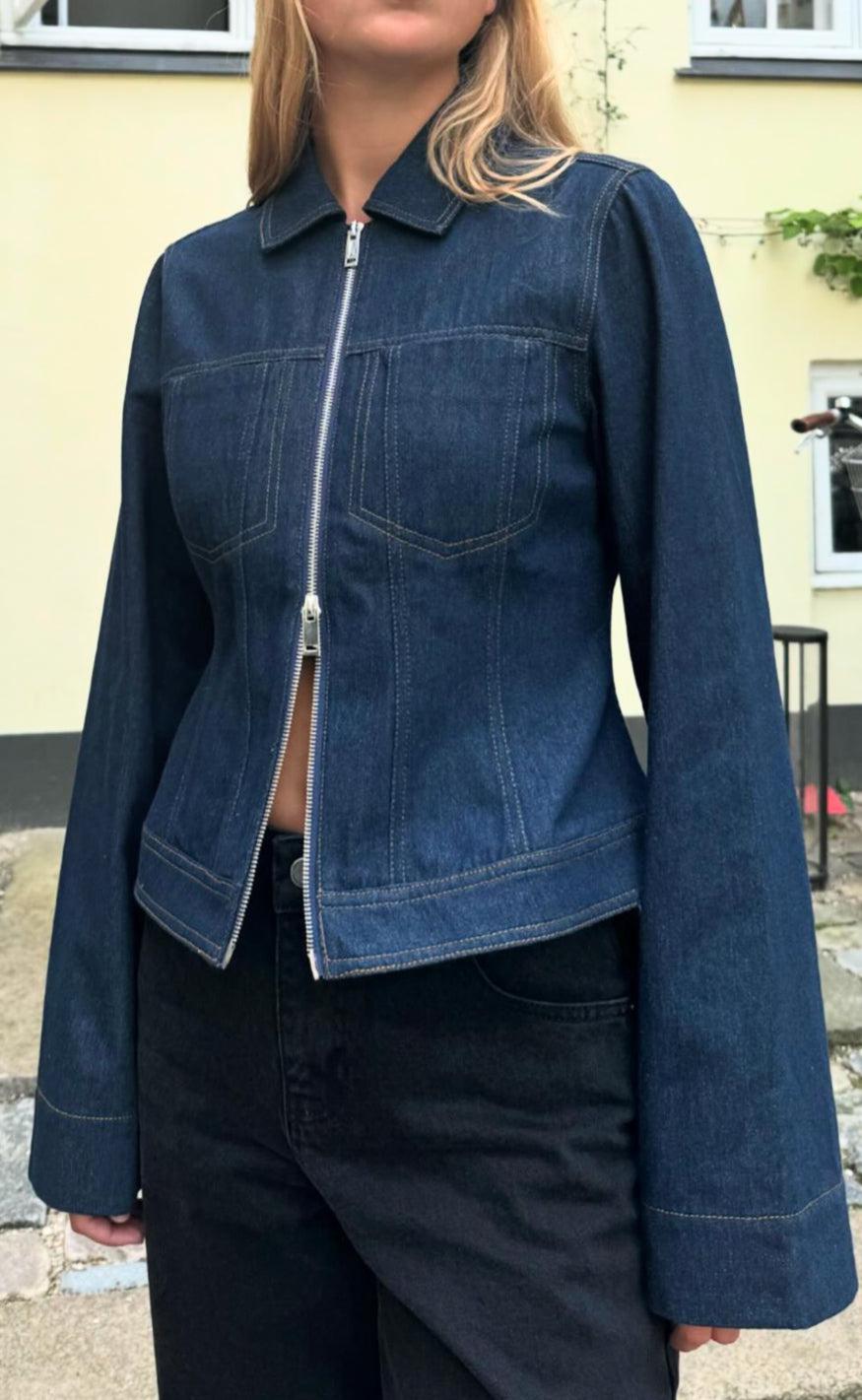 Global Funk Jakke - Delua-G - Dark Unwashed Denim Online