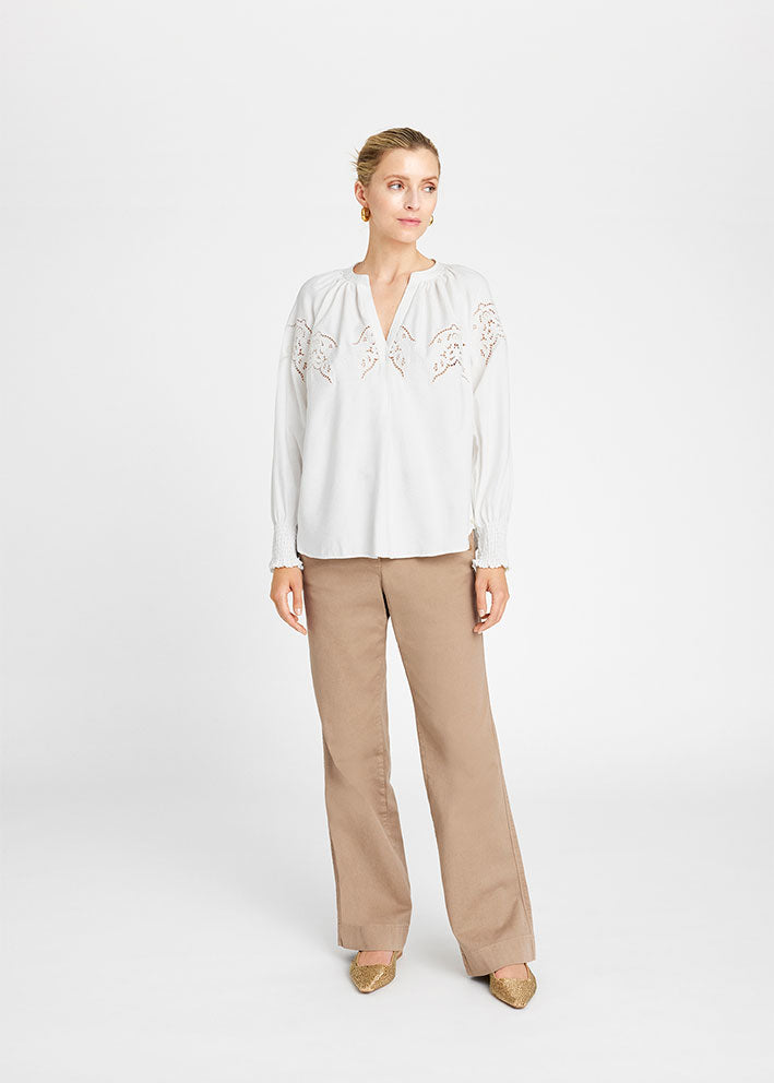 Gustav Annsofie blouse 54641 Bluse - Off White
