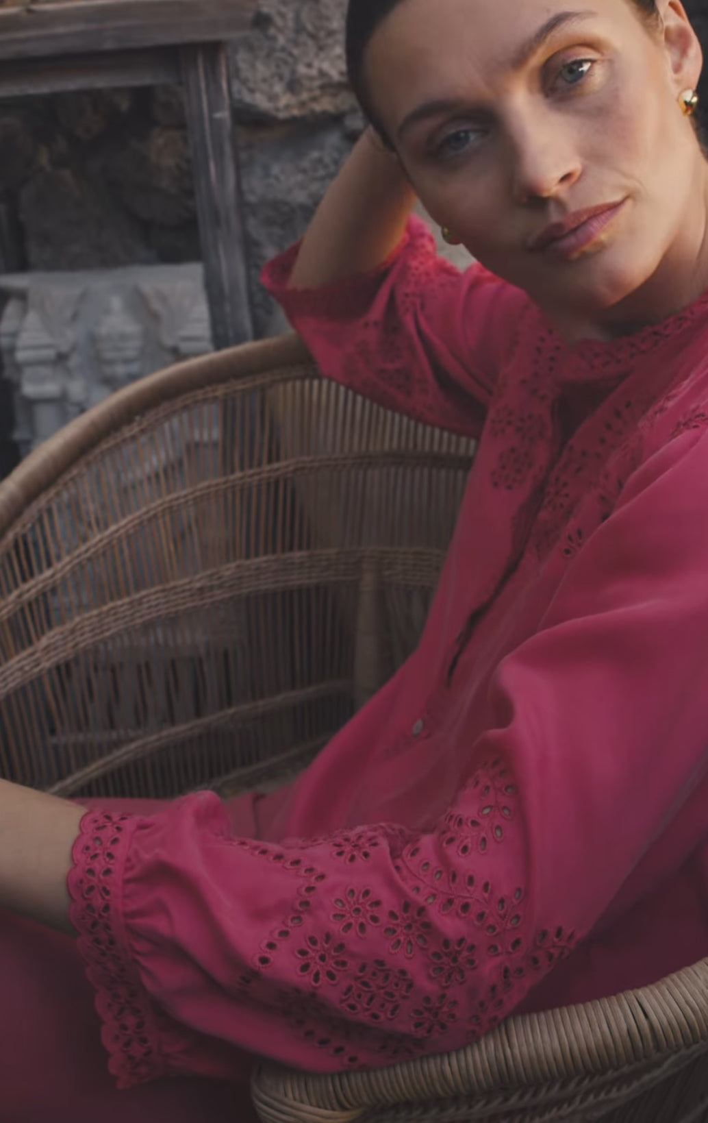 Gustav Ebell embroidery blouse 56650 Desert Rose