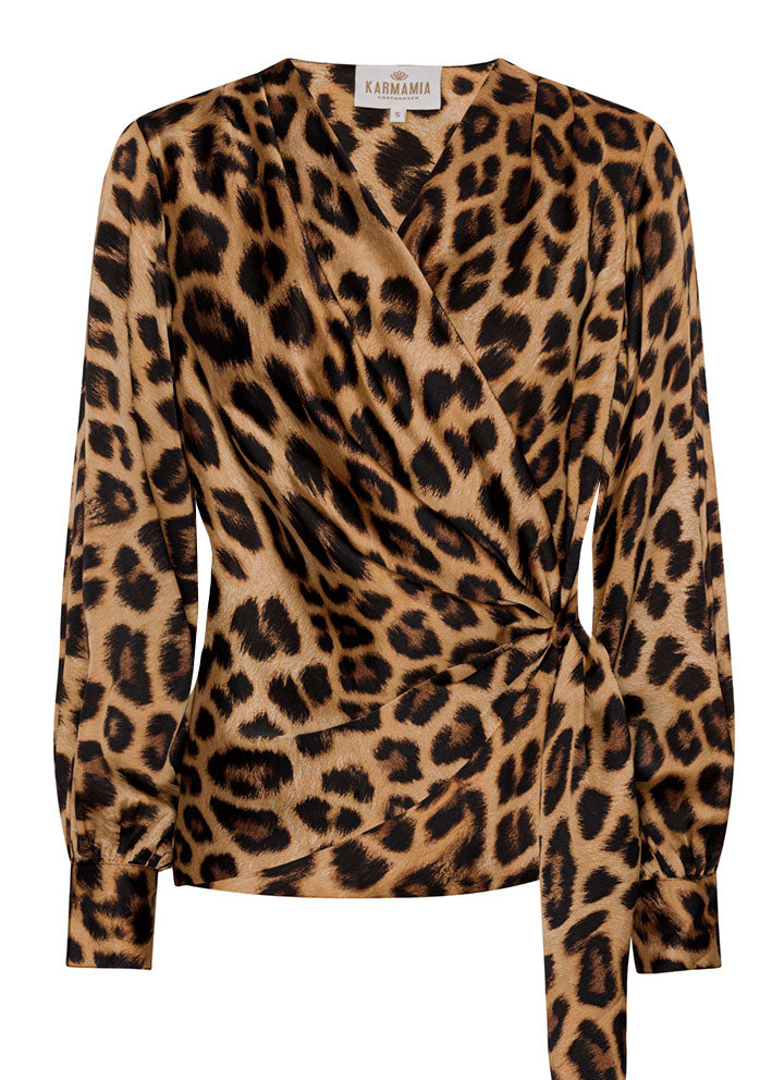 Karmamia Ines Blouse - Slå-om-bluse - Leopard
