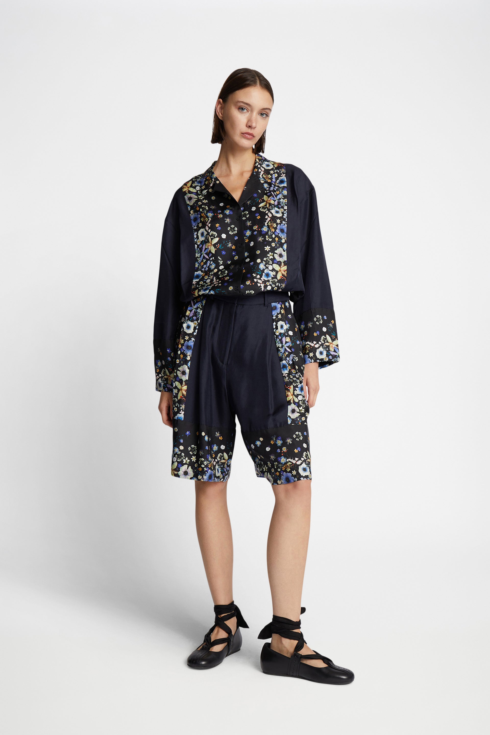 Munthe Faiza Silkeskjorte - Black