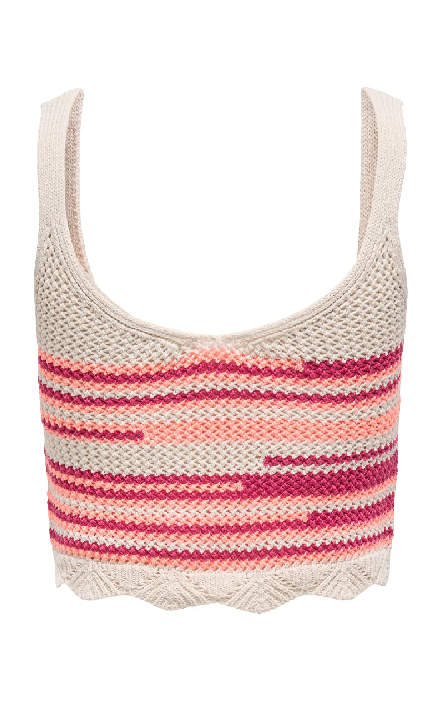 ONLY Top - Merida Life - Fuchsia Fedora Ecru/Papaya Punch