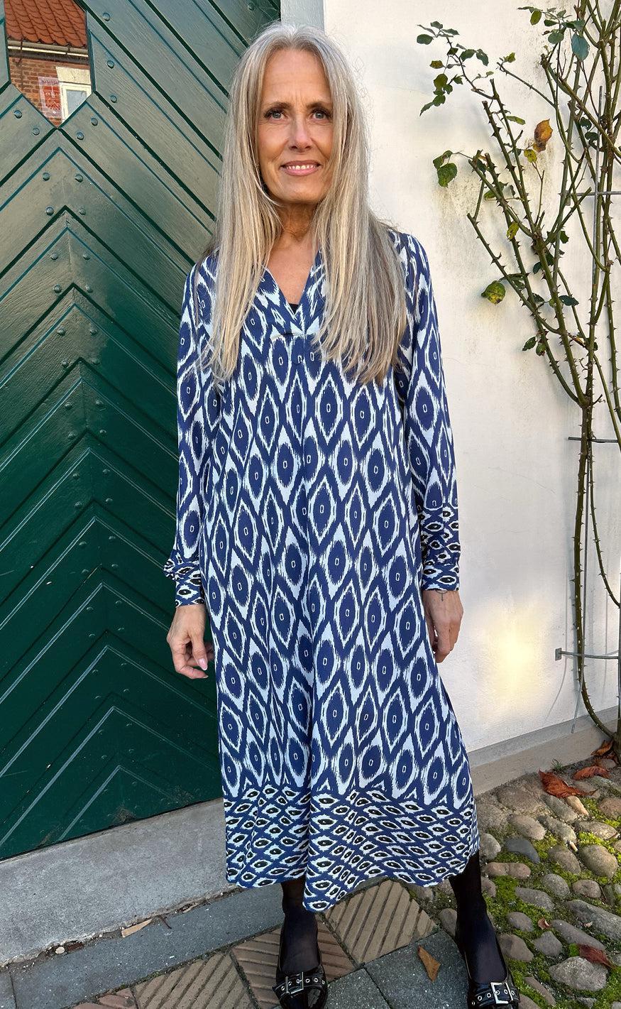 Say INA Copenhagen Kjole - Camma - Blue Printed