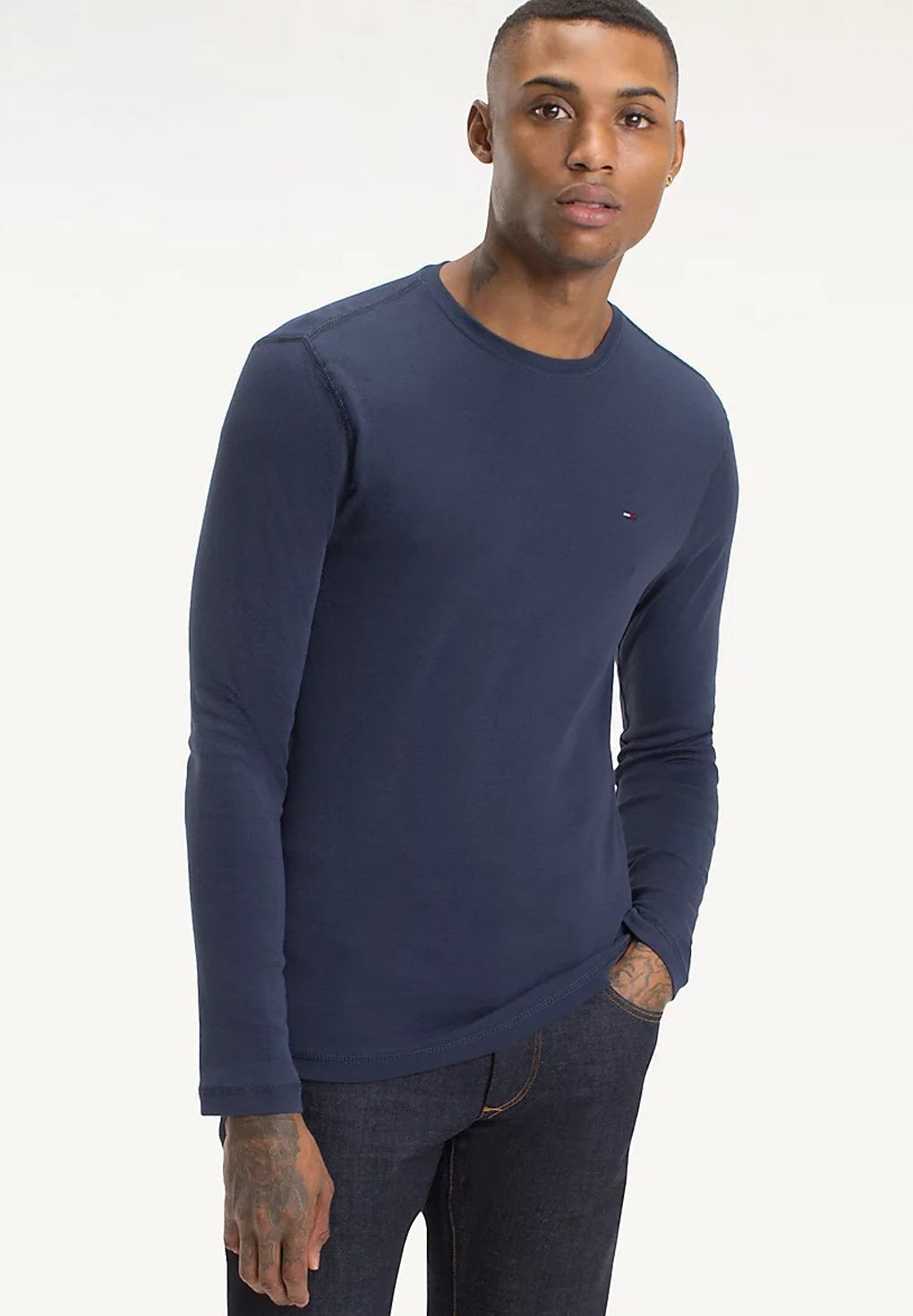 Tommy Hilfiger Long Sleeved Ribbed Organic Cotton T-shirt