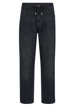 Haute L'amitié Lami Crop String Tie Jeans - Black Online salg