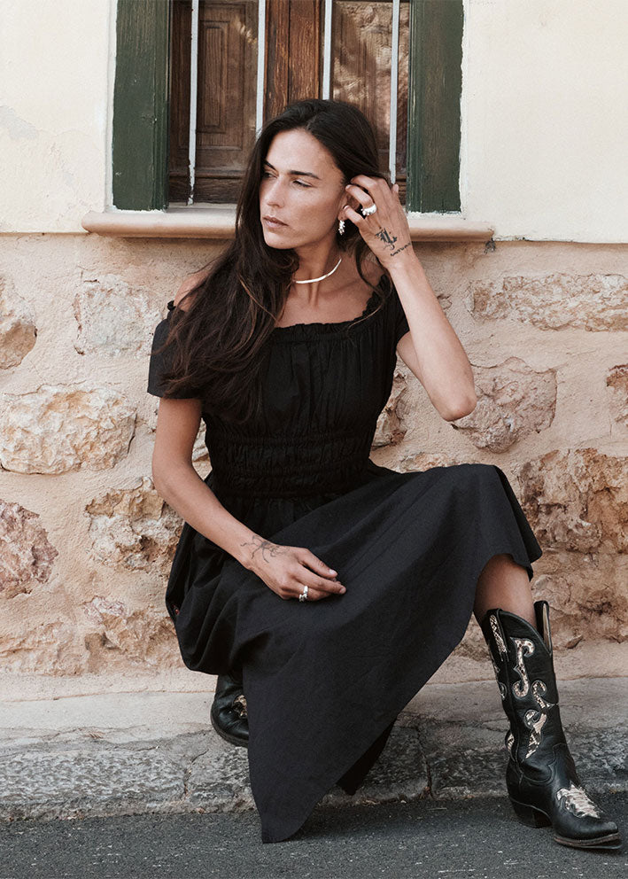 Luna Moon Positano Dress - Black
