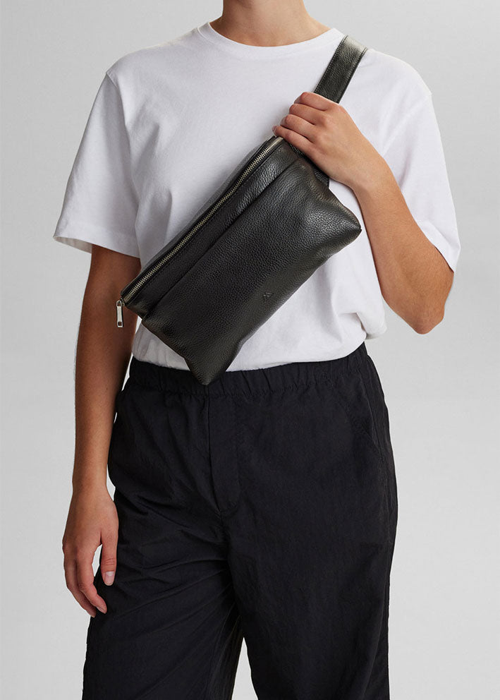 Markberg Ray Bum Bag - Bæltetaske - Grain Black