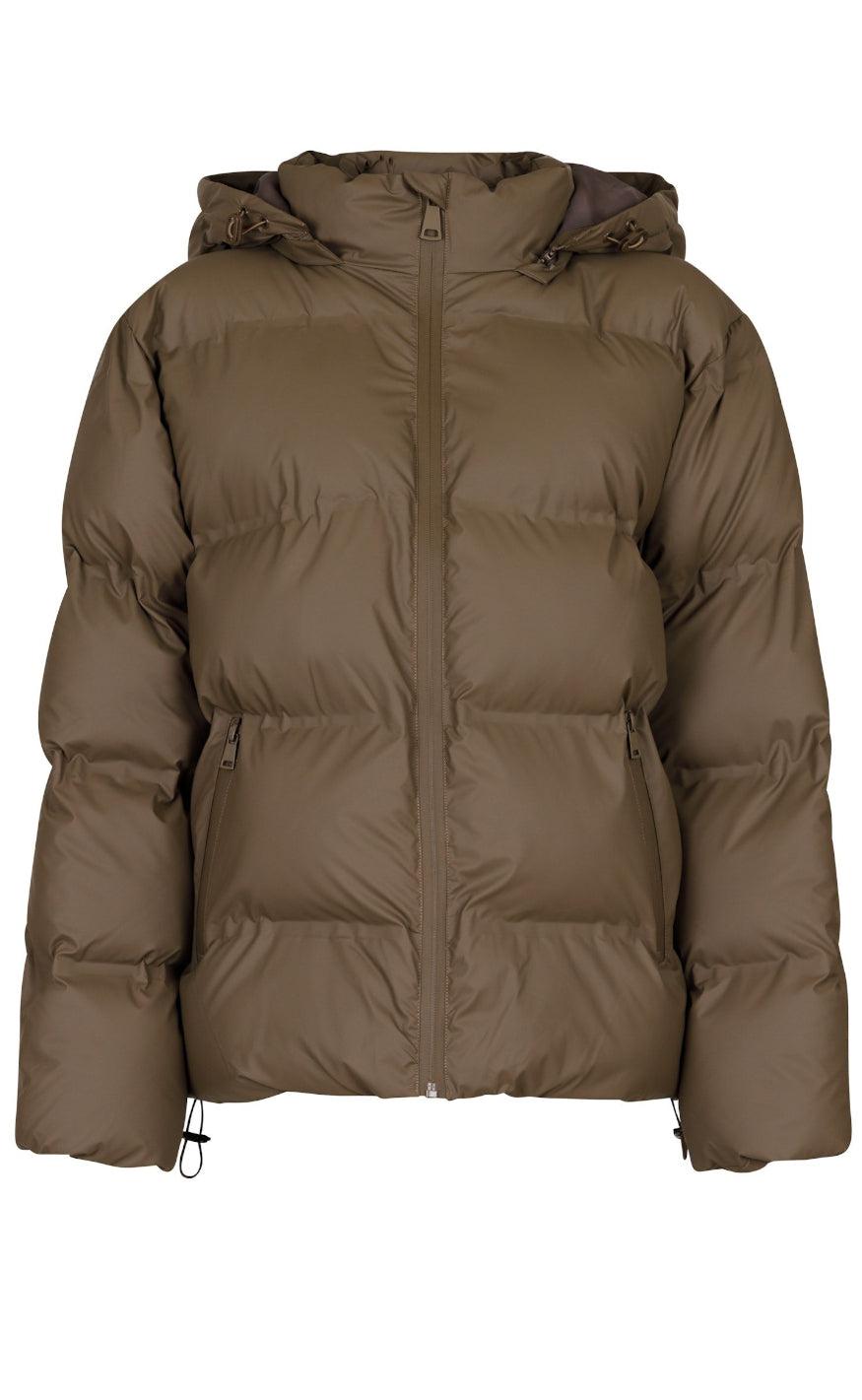 Neo Noir Jakke - Fox Puffer - Dark Taupe Rabat