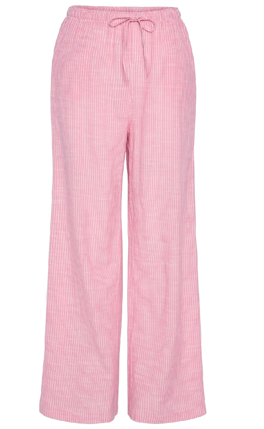 Pieces Bukser - Apia - Pink Lemonade/Bright White Online