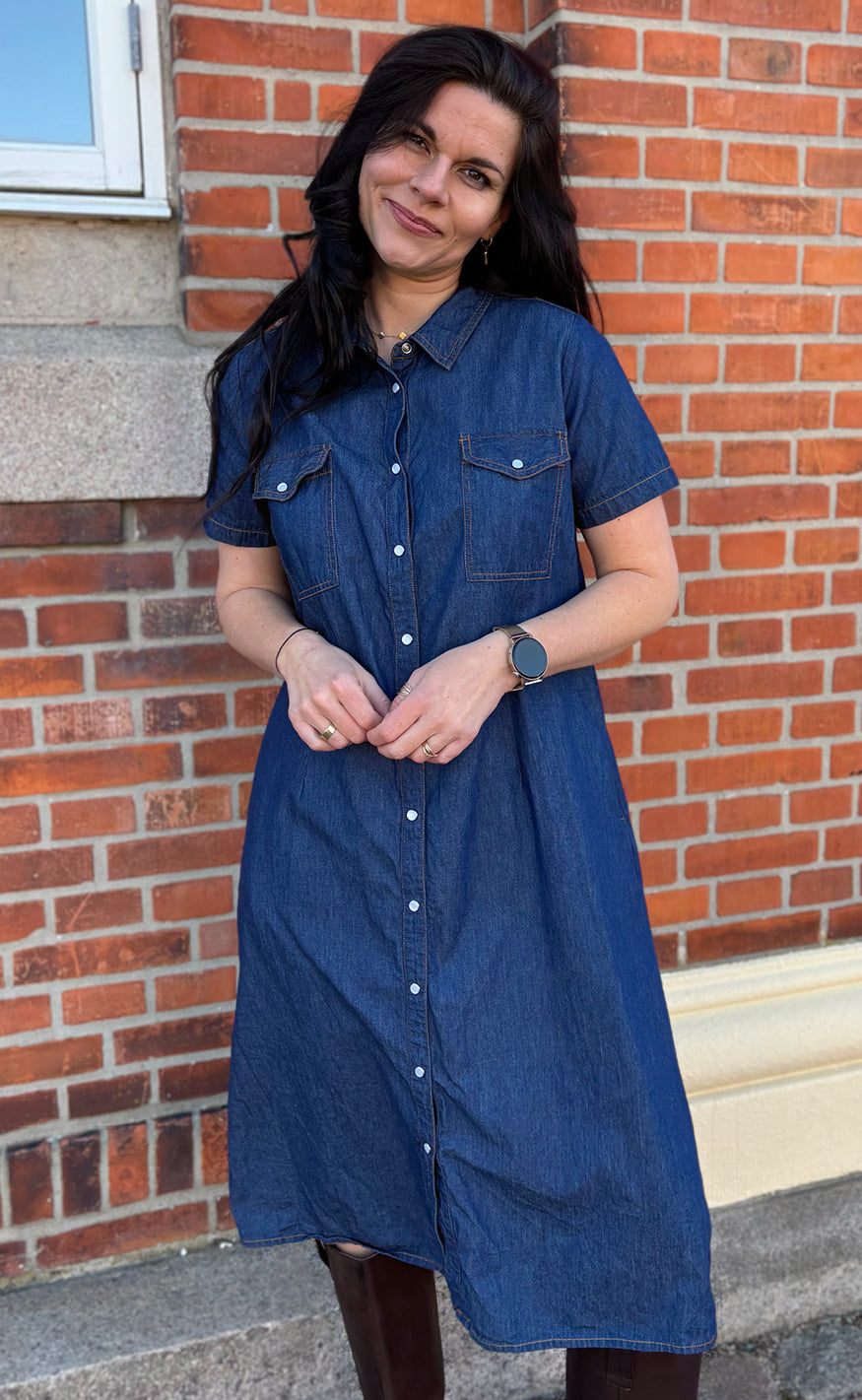 Say INA Copenhagen Kjole - Detia Summer - Denim Blue