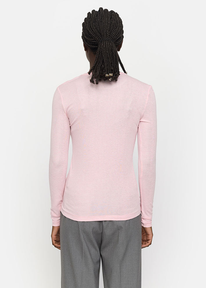Soft Rebels Roman O-neck Top SR424-300 Roseate Melange Udsalg