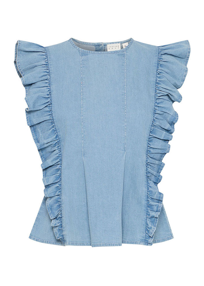 Atelier Rêve Trica Bluse - Light Denim Blue