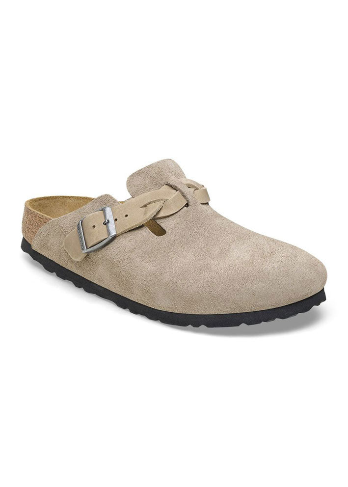Birkenstock Boston Braided Suede 1026694 Taupe Levere