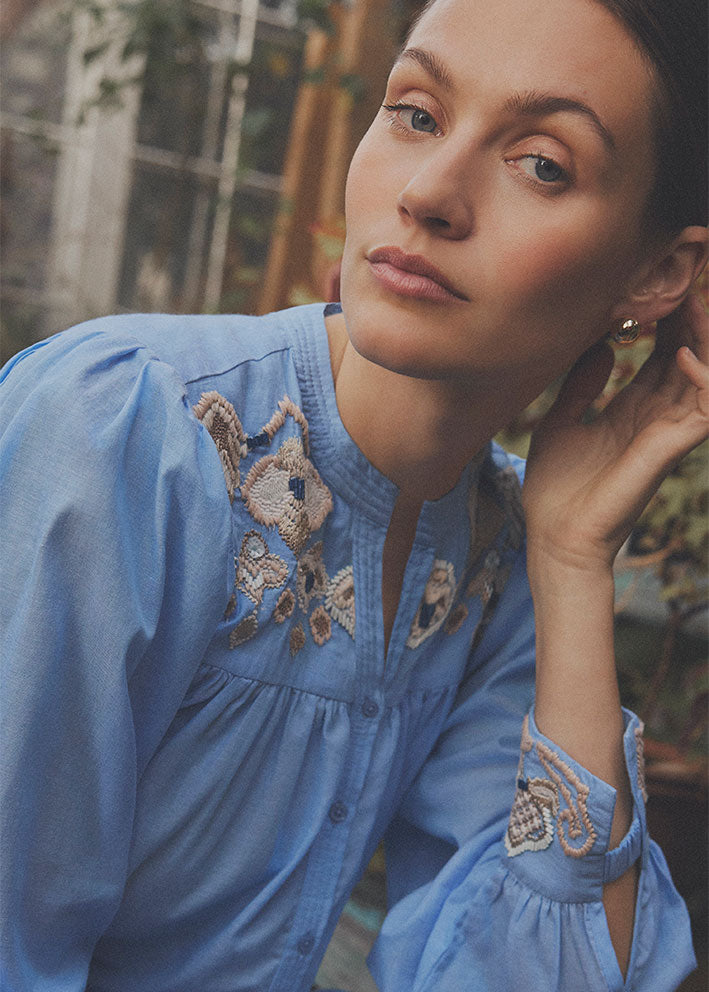 Gustav Alica shirt dress 56503 Kjole - Blue Chambre