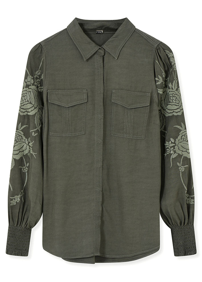 Gustav Carmen shirt 50616 Skjorte - Beetle Green