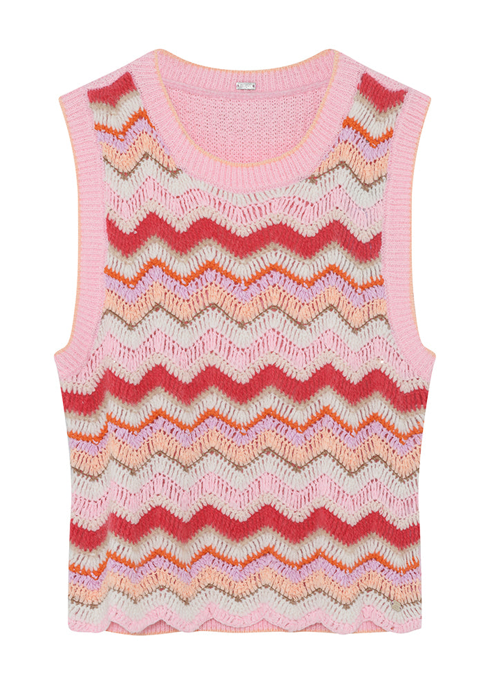 Gustav Lulle crochet vest 56425 Light Camel Online Hot Salg
