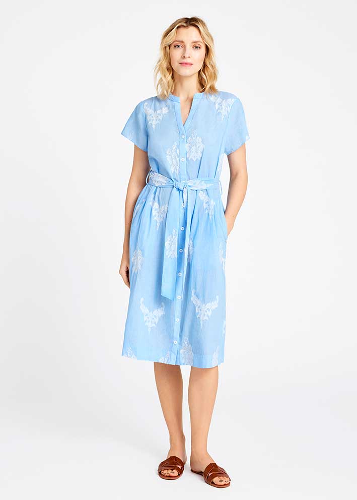 Gustav Madonna knee dress 57525 Kjole - Blue Chambre